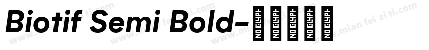 Biotif Semi Bold字体转换